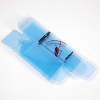 Boîte d'emballage de leurres de poisson en plastique PET personnalisé Boîte pliante transparente pour appâts de pêche en PVC Boîte transparente avec cintre
