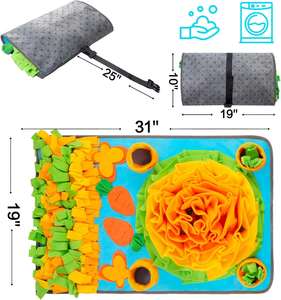 Alfombra olfativa para perros grandes, segura, duradera, lavable, comedero lento, alfombra de rompecabezas para perros, comedero de forrajeo para estimulación mental - Product Image 4