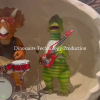 Décorations de restaurant à thème avec dinosaures animatroniques ou modèles de figurines de dinosaures robotiques de dessin animé personnalisés