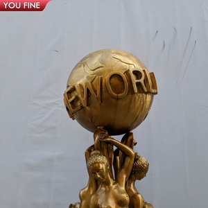 Escultura de <span class=keywords><strong>Bronce</strong></span> de Tamaño Real, La Tierra Es Tuya, Tres Damas Sosteniendo un Globo Terráqueo, Estatua de la Diosa Tierra para Jardín o Parque - Product Image 5