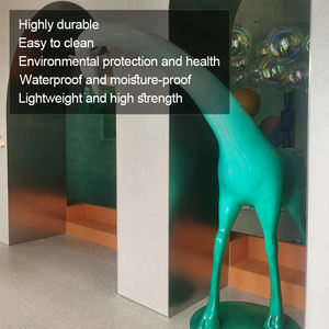 大型モダン屋外キリンガラス繊維彫刻アニマルアートデコレーション黄色漫画モデル商用スペースビジュアルディスプレイ - Product Image 2