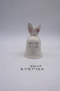 Decoración de Pascua de cerámica Vajilla de desayuno Diseño de conejo de cerámica lindo Huevera para niños - Product Image 4
