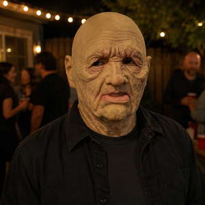 <span class=keywords><strong>Masque</strong></span> en latex réaliste <span class=keywords><strong>pour</strong></span> homme âgé, tête entière, visage ridé et chauve, <span class=keywords><strong>masque</strong></span> de cosplay <span class=keywords><strong>pour</strong></span> fête d'Halloween, accessoires de jeu de rôle - Product Image 2