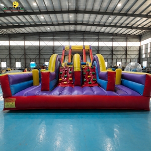 Parcours d'obstacles gonflable sur mesure avec toboggan et château gonflable pour course et jeux - Product Image 3