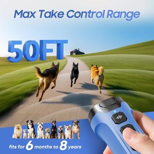 Dispositivo Disuasorio de Ladridos para Perros Atvioo, 3 Emisores Ultrasónicos, Recargable, Impermeable, Entrenamiento Humano para Perros, Azul - Product Image 4