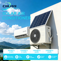 Climatiseur solaire DC 48V hors réseau 9000 BTU, unité split hybride solaire DC pour économie d'énergie domestique et fonctionnement silencieux