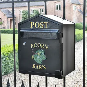 Customized Modern American Iron Door Wall Mounted Outdoor Apartment Metal Mailbox Parcel Box Smart Mailbox