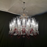 Lustre de villa, lampes suspendues en cristal, lampes de décoration de mariage, lampe luxueuse en cristal