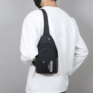 Men's Chest <b>Bag</b> Gray Black Military Green Dark Blue Portable Multi Layer Crossbody <b>Bag</b> For Everyday Outfits And Commute - Product Image 3