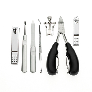 <span class=keywords><strong>Professionale</strong></span> 7 pezzi in acciaio inossidabile Nail Pusher Cutter Kit Pedicure strumenti per Manicure <span class=keywords><strong>Set</strong></span> per uso di bellezza sulle dita - Product Image 3