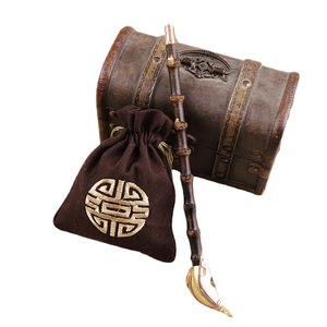 Muxiang Bamboo Joint Smoking Pipe Traditional Craftsmanship Straight Type Tobacco Pipe Gift - Product Image 5