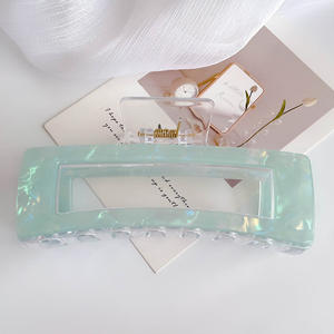 Estilo coreano cabelo garra design europeu e americano elegante com forma geométrica colorida acrílico cabelo garra - Product Image 6