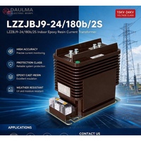 Transformateur de courant LZZBJ9-24/180b/2S 24kV 20-1250A 0.2/10P10 Monophasé Intérieur CT Torique à enroulement en aluminium