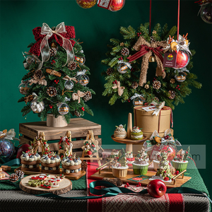 Accessoires de macarons artificiels haut de gamme, modèles réalistes de desserts de Noël pour vitrine de boulangerie, décoration de merchandising visuel - Product Image 6