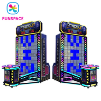 Funspaces Trendy Metal Block Stacker Ticket Game, Garantie 1 an, Machine de jeu d'arcade classique à monnayeur