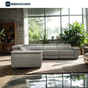 Tùy Chỉnh Hiện Đại Thiết Kế Châu Âu Màu Xám Da Chính Hãng Điện Có Thể Điều Chỉnh Ngồi Có Thể Ngả <span class=keywords><strong>Sofa</strong></span> Góc Cắt Ghế Cho Bán Buôn - Product Image 2