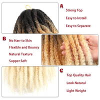 Cheveux synthétiques pour tresses au crochet Afro Marley Twist, fibres résistantes à la chaleur, aspect naturel, extensions de tresses pour femmes noires