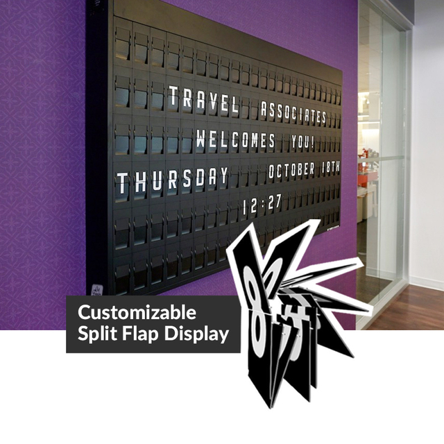 Programmable Split Flap Display for Live Schedule Updates in Cafes Airports and Cinemas