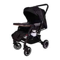 Chariot pour enfants à quatre roues pliable à deux sens, léger en métal, pour les enfants de 0 à 3 ans, assis ou couché