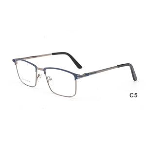 Armazones de Gafas Listos <span class=keywords><strong>para</strong></span> Enviar al por Mayor Rectangulares de Metal <span class=keywords><strong>para</strong></span> Hombre Montura Completa Óptica de Moda - Product Image 6