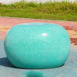 F017 escultura de esfera de fibra de vidrio púrpura moderna estatua brillante para Parque de espacio público decoración de jardín Proyecto de Arte personalizable - Product Image 2