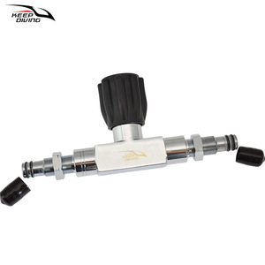 Válvula Integrada de Doble Tanque con Interruptor G3/4 para Mano Izquierda/Derecha, DIN+YOKE, para Buceo Profesional, Material de Fibra de Vidrio, KEEP DIVING - Product Image 4