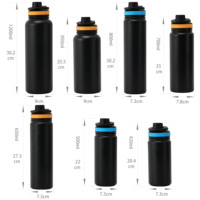 Bouteille d'eau magnétique de 1200ml isolée sous vide en acier inoxydable pour sport et voyage avec bouchon magnétique écologique sans BPA