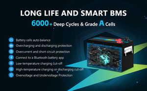 بطارية احتياطية Gecenpower GC-12V200Ah سعة 200 أمبير ليثيوم فوسفات الحديد 12 فولت مع بلوتوث للمركبات الترفيهية والبحرية وعربات الجولف - ضمان لمدة 3 سنوات - Product Image 5