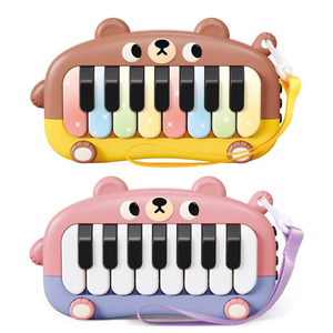 Wholesale <b>Instrument</b> Bear Piano Electric Music Lights Keyboard Stem <b>Musical</b> <b>Instrument</b> Toys - Product Image 1