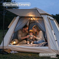 Tente de camping portable et pliable pour l'extérieur et la plage, quatre saisons, en tissu Oxford 210D, imperméable 2000-3000 mm, robuste