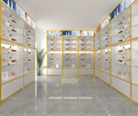 Vitrine cosmétique de parfum en verre pour le support de maquillage d'affichage de magasin pour montrer le maquillage et le parfum