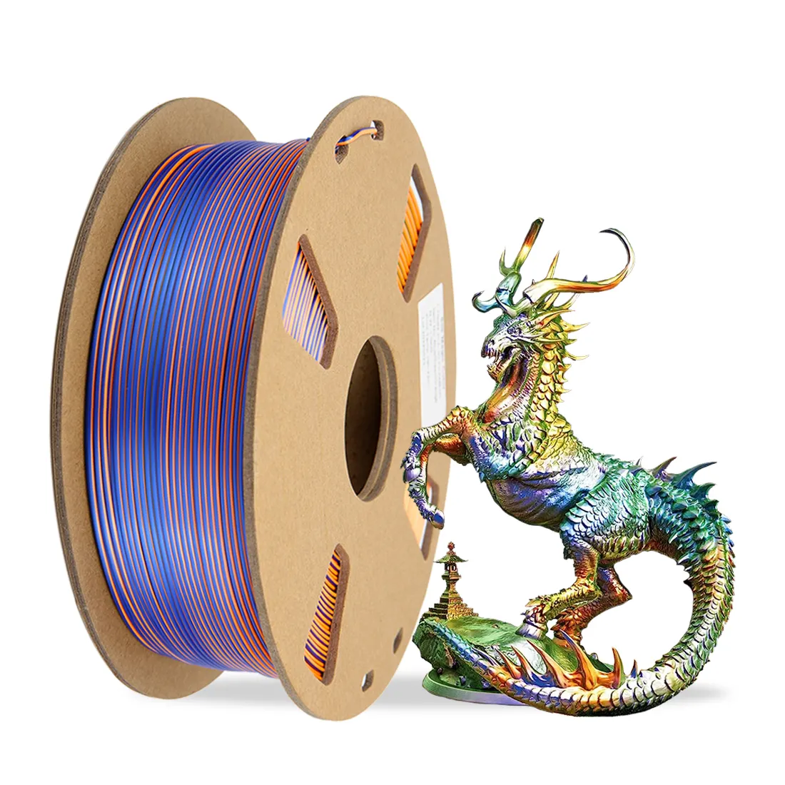 Filamento PLA all'ingrosso 1.75mm filamento per stampante 3d pla seta tricolore stampa 3d bacchette di plastica filamento 3d di seta per stampante 3d