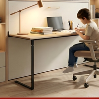 Lit mural moderne Murphy avec bureau intégré et étagère, lit escamotable pour chambre à coucher ou bureau à domicile
