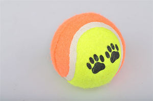 Pet Peluche Tennis Lancer Dessin Animé Empreinte Impression Chien Formateur À Mâcher Jouet Balle - Product Image 5