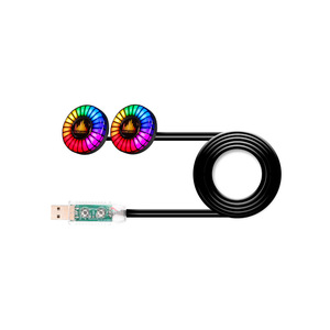 Diffuseur d'arômes pour voiture à fixation sur grille d'aération, lumière d'ambiance, commande vocale, activation sonore, lumière rythmique intelligente, 3V, ajustement standard - Product Image 1