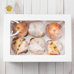 Oolimapack tùy biến kích thước giấy kraft Gourmet <span class=keywords><strong>Mini</strong></span> Giấy Cupcake hộp và bao bì 6/12/24 lỗ - Product Image 3