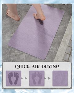 New Design Solid Color <strong>Lavender</strong> 15.7"x23.6" Bath Mat <strong>Rug</strong> with Rubber Backing Non-Slip Quick Dry Absorbent for Home or Hotels - Product Image 3