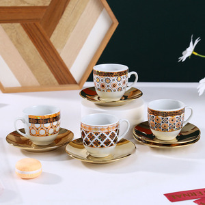 Ensemble de tasses à boisson en céramique 6 pièces Ensemble de tasses à café de style européen pour les cadeaux promotionnels arabes et éthiopiens pour la table basse - Product Image 5