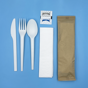6.5 inch dùng một lần PLA <span class=keywords><strong>cpla</strong></span> dao kéo ngã ba/Dao/muỗng/<span class=keywords><strong>Flatware</strong></span> Set cho phương Tây bữa ăn tối - Product Image 2