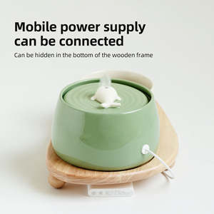 Cuenco de cerámica de circulación automática para gatos con dispensador de agua silencioso Suministros para mascotas de PP sólido para gatos y perros Dispositivo de alimentación de agua en vivo - Product Image 6