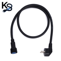Cordon d'alimentation personnalisé, norme européenne, 3 broches, conducteur en cuivre, isolation en PVC, protection IP65, pour ordinateur portable, adaptateur secteur, chargeur