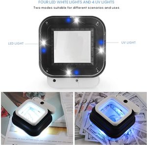 TH-8016 10x 15x 20x Eye Loupe UV đèn xách tay cầm tay LED thắp sáng kính lúp với quy mô - Product Image 2