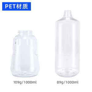 Bouteille en mousse plastique pour lavage de voiture, bouteille en mousse PA, différentes tailles, matériau blanc - Product Image 2