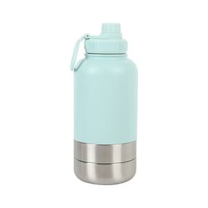 Mangkuk pemberi makan hewan peliharaan portabel, <span class=keywords><strong>Bot</strong></span> air anjing luar ruangan Stainless Steel logo kustom 2 in 1 gaya 32oz - Product Image 4