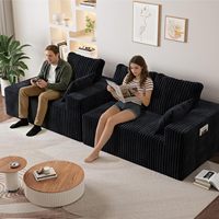 Canapé modulaire sectionnel en L convertible moderne OEM, trois places, design japonais, tissu chenille, sans assemblage