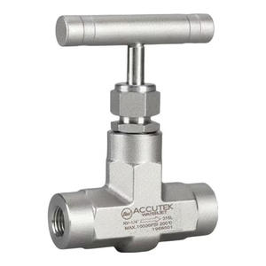 Valve à aiguille Accutek 1/4 po en acier inoxydable 316L 10000 Psi pour application jet d'eau - Product Image 5