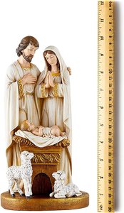 Statue de la Sainte Famille Décoration de Noël Catholique Chambre Jésus Né Marie <span class=keywords><strong>Joseph</strong></span> et Bébés Statue de Jésus - Product Image 2