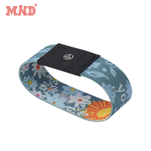 Transferencia de calor <span class=keywords><strong>Nylon</strong></span> NFC Pulsera tejida <span class=keywords><strong>MIFARE</strong></span> DESFire EV3 4K LOGO imprimible RFID NFC Pulsera elástica - Product Image 2