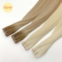 Extensions de cheveux à clipser 100% cheveux humains Remy, trame invisible, double épaisseur, lisses naturels