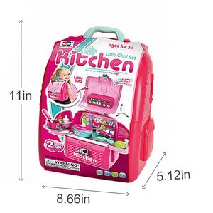 Grand ensemble de jouets de cuisine pour filles, avec appareils, valise, table de jeu et chariot de courses, style nordique, pour enfants - Product Image 5